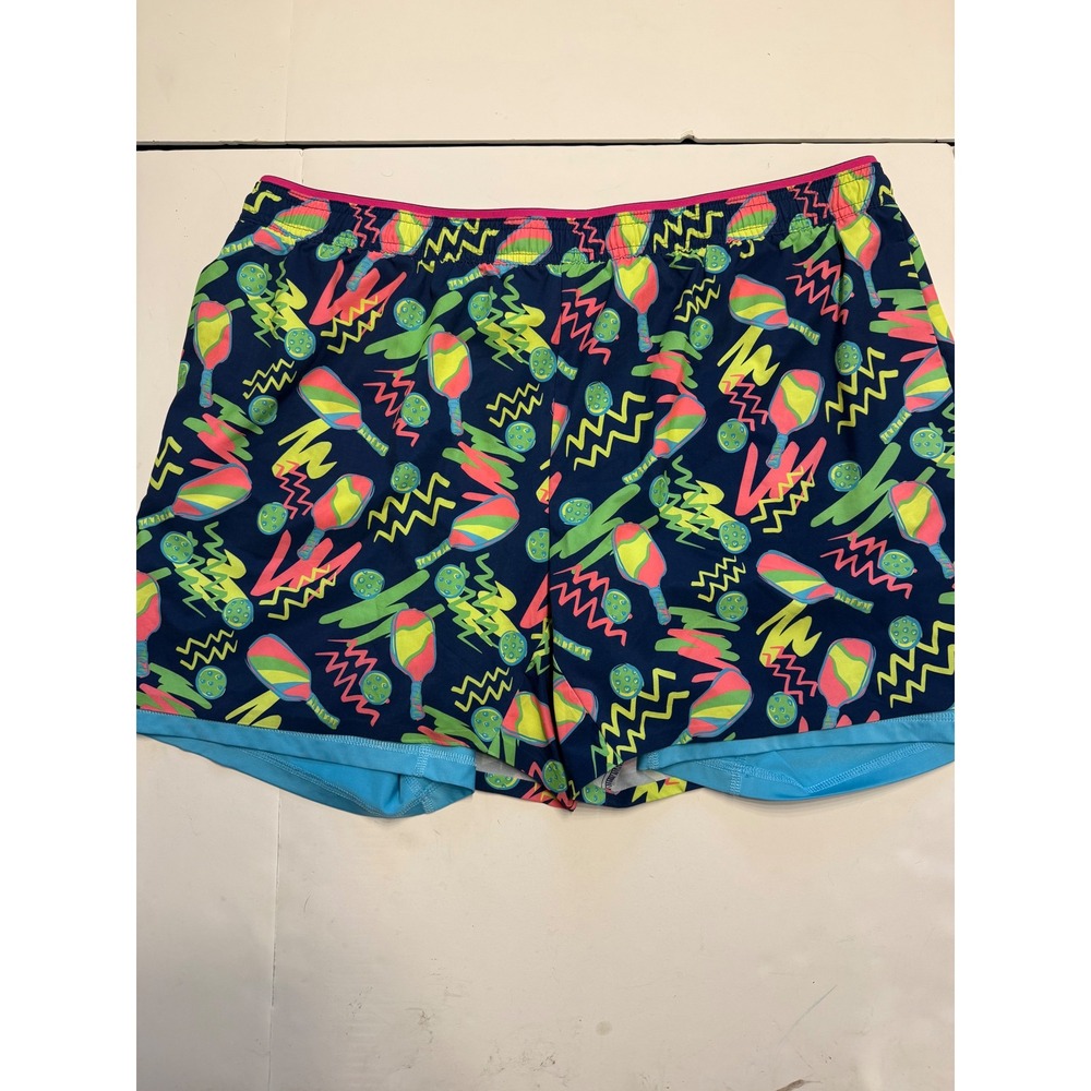 Chubbies Mens XXL Pickleball Print Athletic Shorts 5.5 Inch Inseam Lined Navy